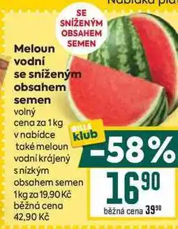 Billa Meloun vodní se sníženým obsahem semen volný cena za 1kg nabídka
