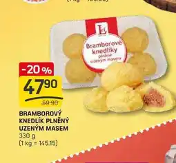 Flop BRAMBOROVÝ KNEDLÍK PLNĚNÝ UZENÝM MASEM 330 g nabídka