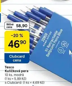 Tesco Tesco Kuličková pera, 10 ks, modrá nabídka