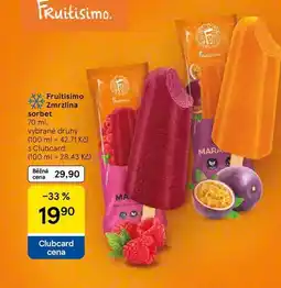Tesco Fruitisimo Zmrzlina sorbet, 70 ml nabídka