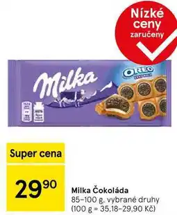 Tesco Milka Čokoláda, 85-100 g, vybrané druhy nabídka