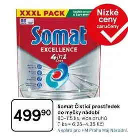 Tesco Somat Čisticí prostředek do myčky nádobí, 80-115 ks, více druhů nabídka