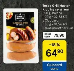 Tesco Tesco Grill Master Klobásy se sýrem, 350 g, balená nabídka