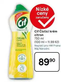 Tesco Cif Čisticí krém citron, 750 ml nabídka
