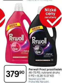 Tesco Perwoll Prací prostředek, 46-75 PD, vybrané druhy nabídka