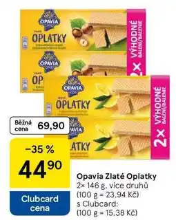 Tesco Opavia Zlaté Oplatky, 2x 146 g, více druhů nabídka