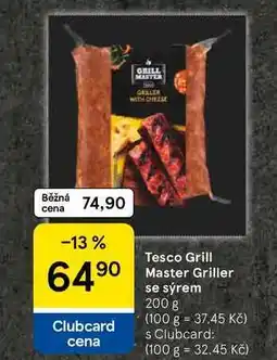 Tesco Tesco Grill Master Griller se sýrem, 200 g nabídka