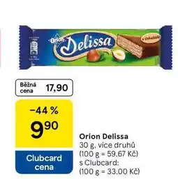Tesco Orion Delissa, 30 g, více druhů nabídka