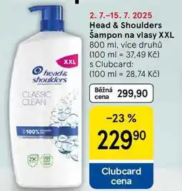 Tesco Head & Shoulders Šampon na vlasy XXL, 800 ml, více druhů nabídka