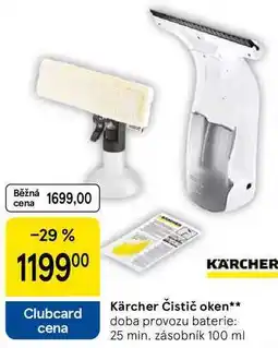 Tesco Kärcher Čistič oken, doba provozu baterie: 25 min, zásobník 100 ml nabídka