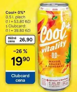Tesco Cool+ 0%, 0.5 l, plech nabídka