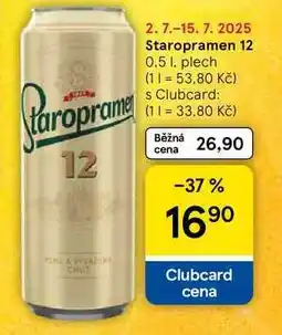 Tesco Staropramen 12, 0.5 l, plech nabídka