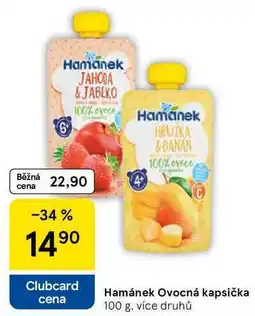 Tesco Hamánek Ovocná kapsička, 100 g, více druhů nabídka