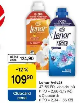 Tesco Lenor Aviváž, 47-59 PD, více druhů nabídka