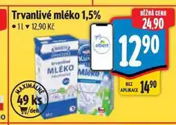 Albert Trvanlivé mléko 1,5% 1 l nabídka