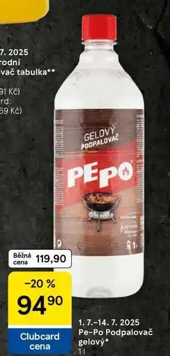 Tesco Pe-Po Podpalovač gelový, 1 l nabídka