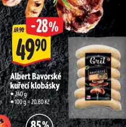 Albert Albert Bavorské kuřecí klobásky 240 g nabídka