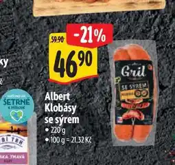 Albert Albert Klobásy se sýrem 220 g nabídka