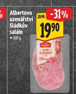 Albert Albertovo uzenářství Sládkův salám 100 g nabídka