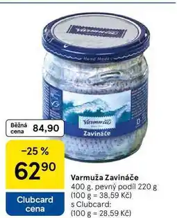 Tesco Varmuža Zavináče, 400 g. pevný podíl 220 g nabídka
