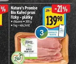 Albert Nature's Promise Bio Kuřecí prsní řízky plátky 300 g nabídka