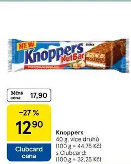 Tesco Knoppers, 40 g nabídka