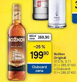 Tesco Božkov Originál 37,5 %, 0.7 l nabídka