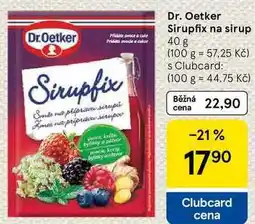 Tesco Dr. Oetker Sirupfix na sirup, 40 g nabídka