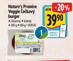 Albert Nature's Promise Veggie Čočkový burger 200 g nabídka
