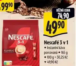 Albert Nescafé 3 v 1 Instantní káva porcovaná 165 g nabídka