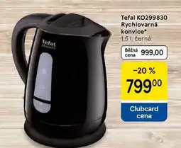 Tesco Tefal KO299830 Rychlovarná konvice, 1,5 l, černá nabídka