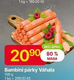 Hruška Váhala Bambini párky 100 g nabídka