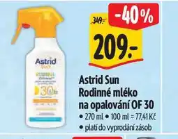 Albert Astrid Sun Rodinné mléko na opalování OF 30 270 ml nabídka
