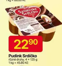 Hruška Pudink Srdíčko různé druhy, 4 x 125 g nabídka