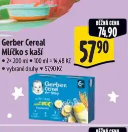 Albert Gerber Cereal Mlíčko s kaší 2x 200 ml nabídka