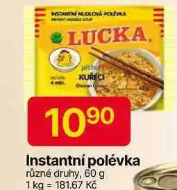 Hruška LUCKA Instantní polévka různé druhy, 60 g nabídka
