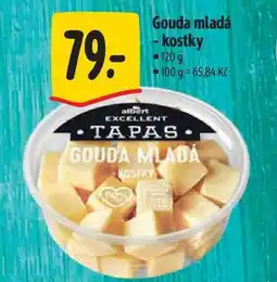 Albert Gouda mladá kostky 120 g nabídka