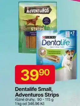 Hruška Dentalife Small, Adventuros Strips různé druhy, 90-115 g nabídka