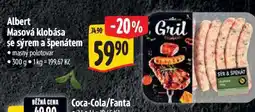 Albert Albert Masová klobása se sýrem a špenátem 300 g nabídka