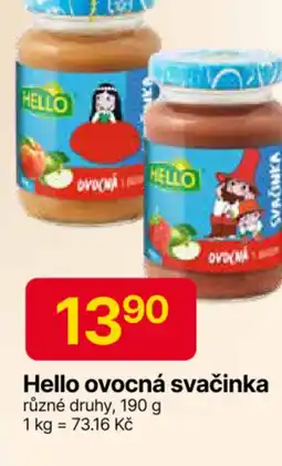 Hruška Hello ovocná svačinka nabídka
