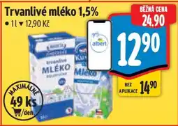 Albert Trvanlivé mléko 1,5 nabídka