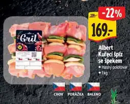 Albert Albert Kuřecí špíz se špekem nabídka