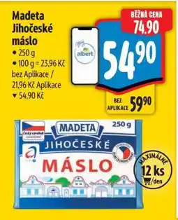 Albert Madeta Jihočeské máslo nabídka