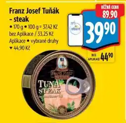 Albert Franz Josef Tuňák steak nabídka