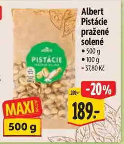 Albert Albert Pistácie pražené solené nabídka