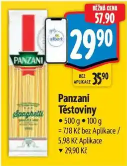 Albert Panzani Těstoviny nabídka