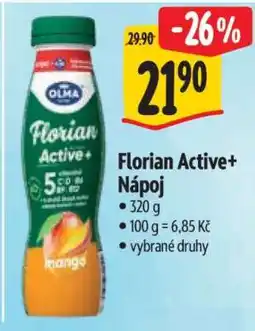 Albert Florian Active nápoj nabídka