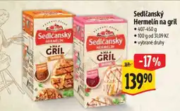 Albert Sedlčanský hermelín na gril nabídka