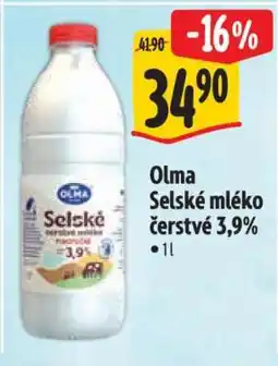 Albert Olma SELSKÉ MLÉKO ČERSTVÉ 3,9 % nabídka