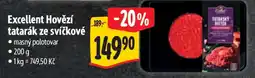 Albert Excellent Hovězí tatarák ze svíčkové nabídka